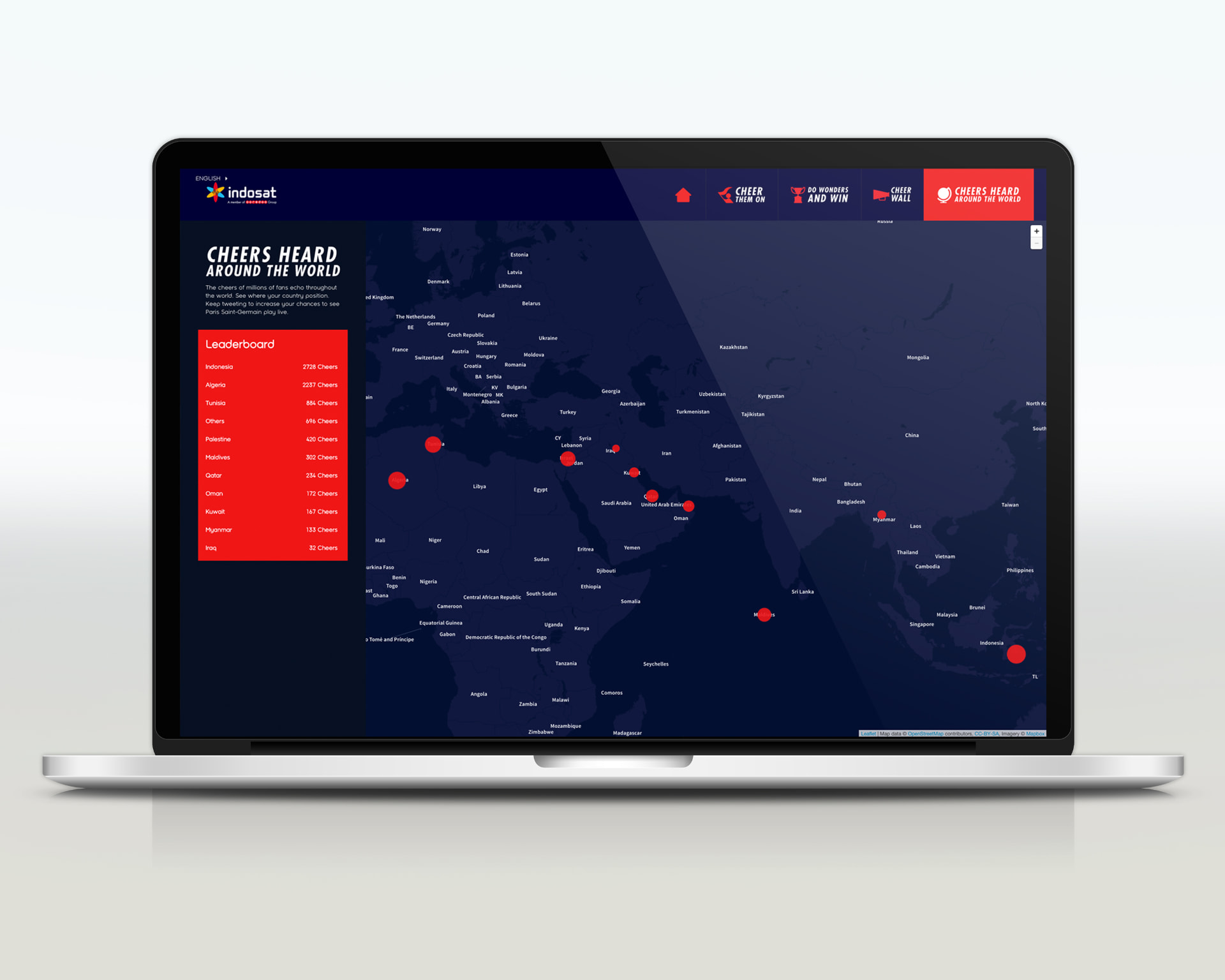 Cheers heard around the world — #FansDoWonders leaderboard and map
